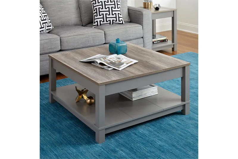 Carver Soffbord 90 cm Grå - Dorel Home - Möbler - Bord & matgrupper - Soffbord