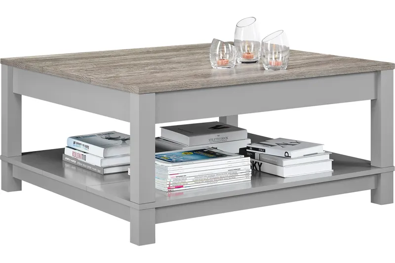 Carver Soffbord 90 cm Grå - Dorel Home - Möbler - Bord & matgrupper - Soffbord