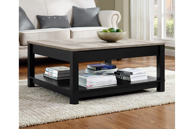 Carver Soffbord 90 cm Svart - Dorel Home - Möbler - Bord & matgrupper - Soffbord