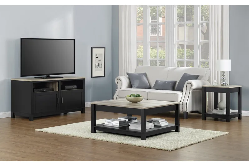 Carver Soffbord 90 cm Svart - Dorel Home - Möbler - Bord & matgrupper - Soffbord