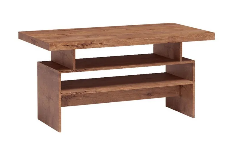 Castillia Soffbord 120 cm med Förvaring Hyllor - Ljus Ask - Möbler - Bord & matgrupper - Soffbord