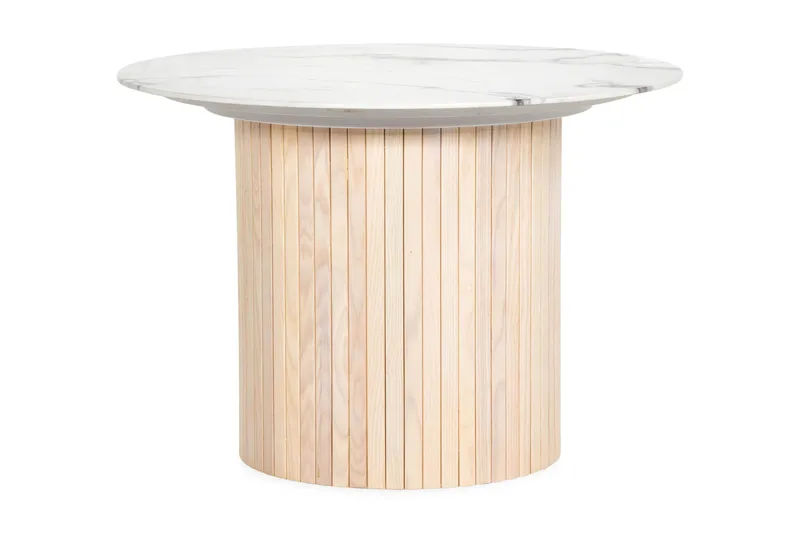 Chadron Soffbord 65 cm Runt, Vit/Beige