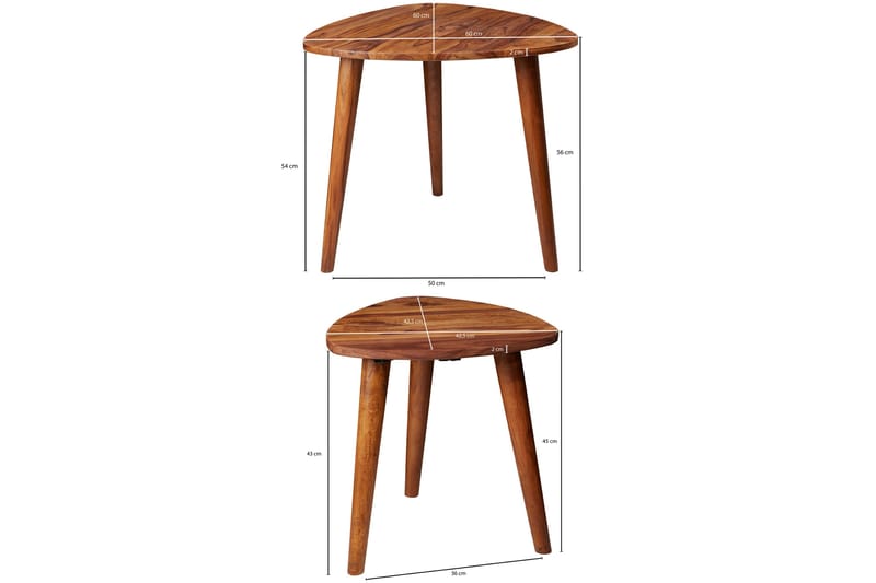 Chariah Satsbord 2-pack 60 cm - Trä/natur - Möbler - Bord & matgrupper - Soffbord