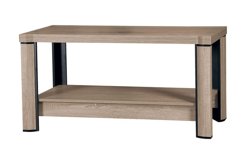 Chezum Soffbord 120 cm med Förvaring Hylla - Ekfärg/Beige/Grå - Möbler - Bord & matgrupper - Soffbord