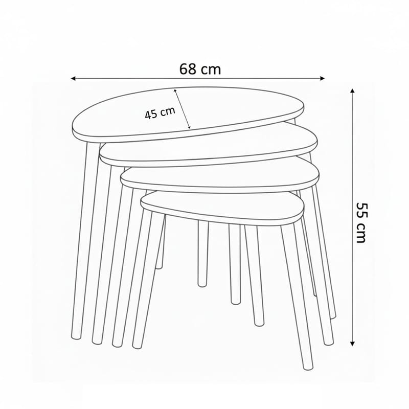 Childress Satsbord 68 cm - Ek - Möbler - Bord & matgrupper - Soffbord - Kistbord