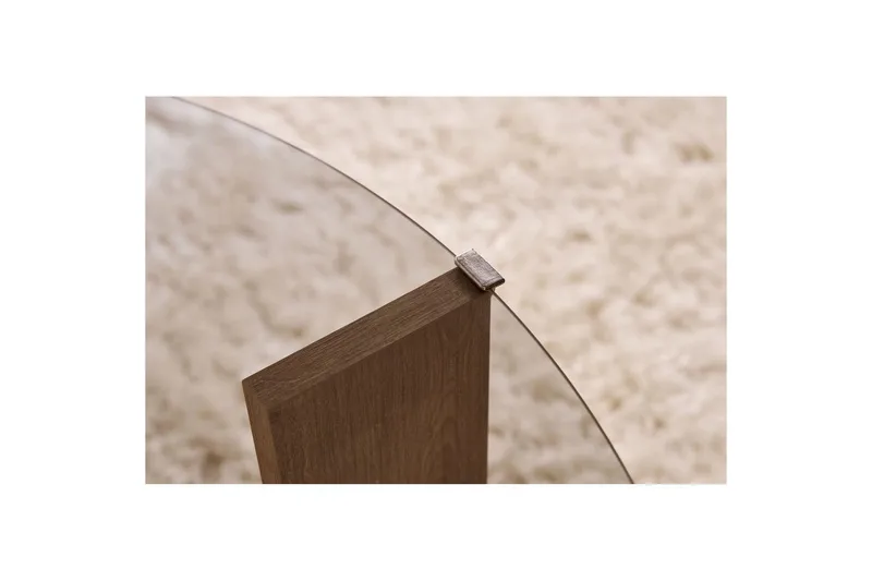 Soffbord Clara 75 cm med Glasskiva - Safir Ek / Rök - Möbler - Bord & matgrupper - Soffbord