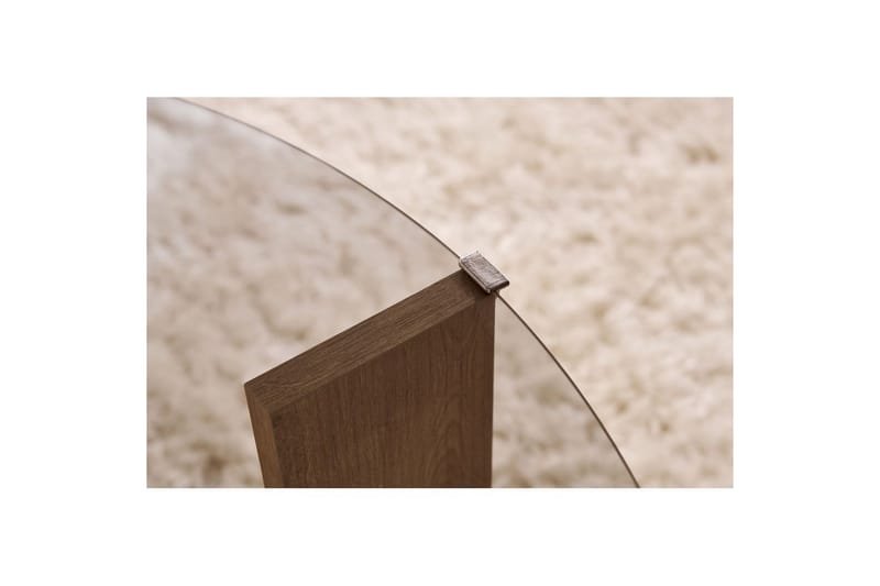 Soffbord Clara 75 cm med Glasskiva - Safir Ek / Rök - Möbler - Bord & matgrupper - Soffbord