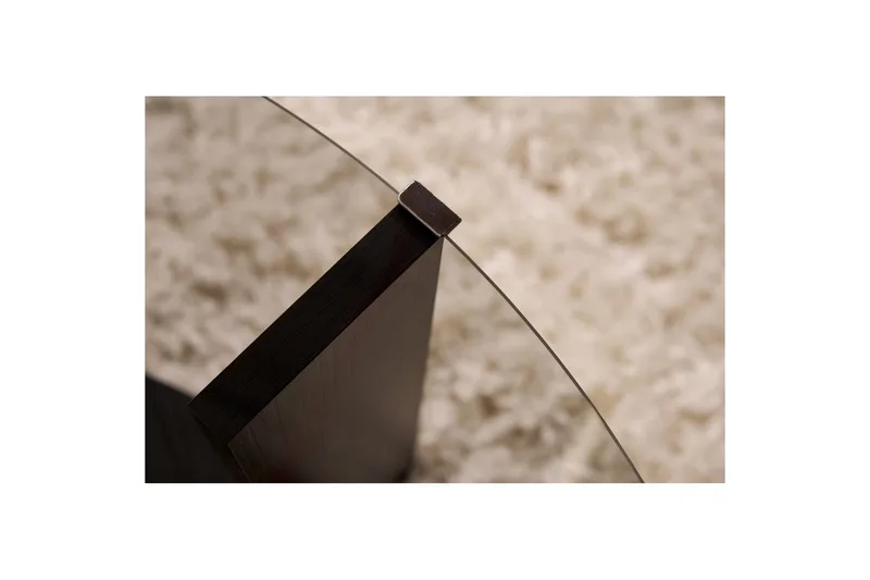 Soffbord Clara 75 cm med Glasskiva - Trä Svart / Rökt - Möbler - Bord & matgrupper - Soffbord