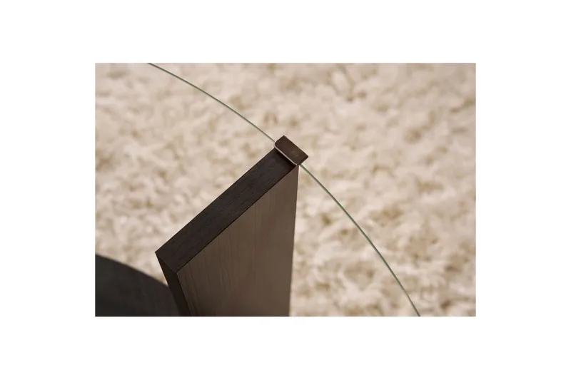 Soffbord Clara 75 cm med Glasskiva - Trä Svart / Transparent - Möbler - Bord & matgrupper - Soffbord