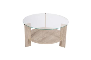 Soffbord Clara 75 cm med Glasskiva