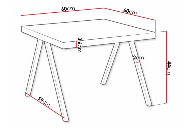 Clogsville Soffbord 60 cm - Svart - Möbler - Bord & matgrupper - Soffbord