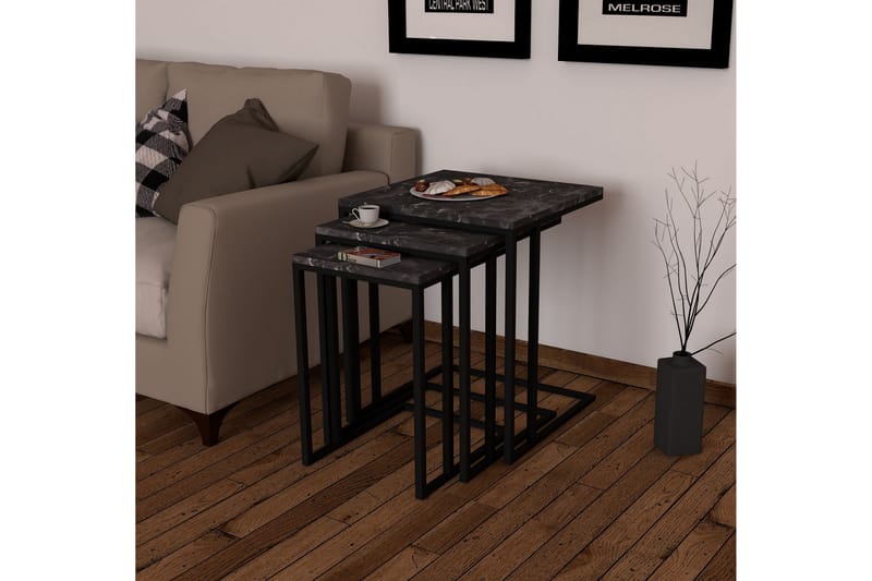 Colianni Satsbord 3-pack 40 cm - Svart - Möbler - Bord & matgrupper - Soffbord