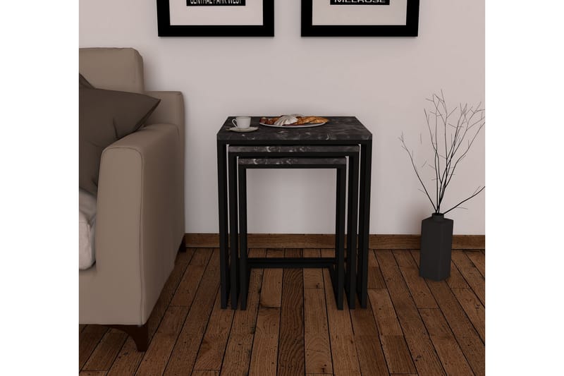 Colianni Satsbord 3-pack 40 cm - Svart - Möbler - Bord & matgrupper - Soffbord