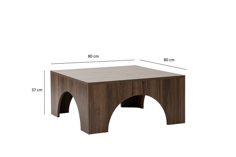 Collesium Soffbord 80 cm - Valnöt - Möbler - Bord & matgrupper - Soffbord