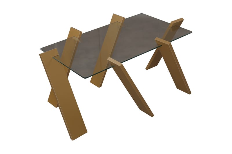 Comfortale Maxi Soffbord 92 cm - Glas/Senapsgul - Möbler - Bord & matgrupper - Soffbord