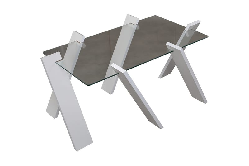 Comfortale Maxi Soffbord 92 cm - Glas/Vit - Möbler - Bord & matgrupper - Soffbord