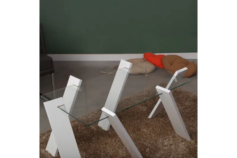 Comfortale Maxi Soffbord 92 cm - Glas/Vit - Möbler - Bord & matgrupper - Soffbord