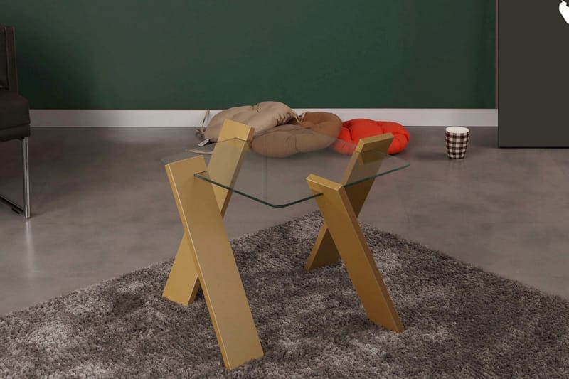 Comfortale Mini Soffbord 57 cm - Glas/Senapsgul - Möbler - Bord & matgrupper - Soffbord