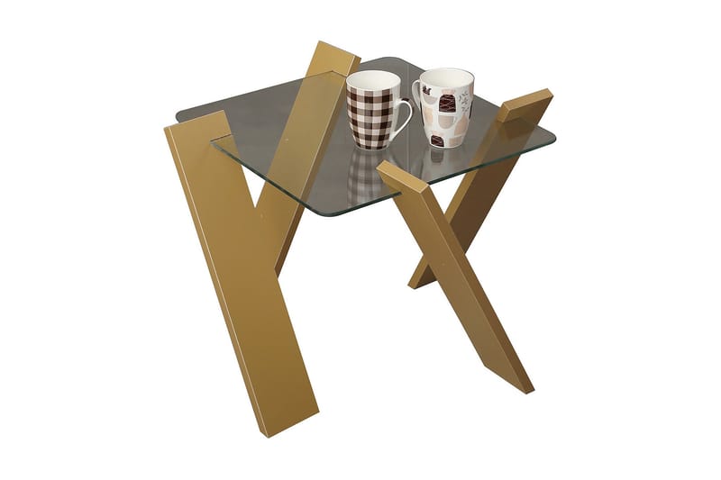 Comfortale Mini Soffbord 57 cm - Glas/Senapsgul - Möbler - Bord & matgrupper - Soffbord