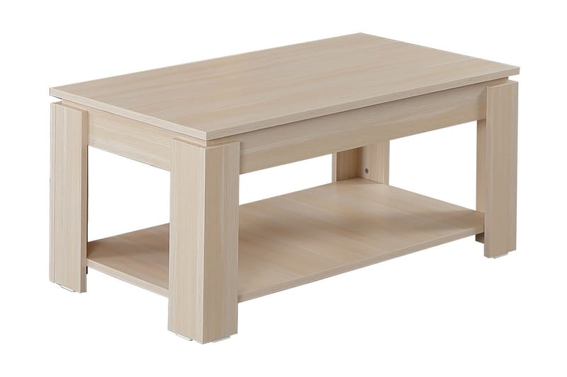 Comfortale Soffbord 104 cm med Förvaring Hylla - Ljus Ekfärg - Möbler - Bord & matgrupper - Soffbord
