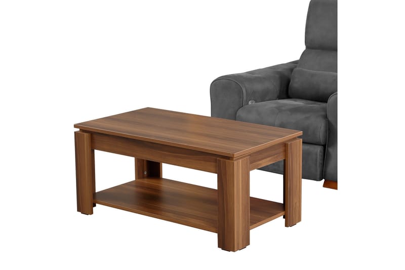 Comfortale Soffbord 104 cm med Förvaring Hylla - Valnötsbrun - Möbler - Bord & matgrupper - Soffbord