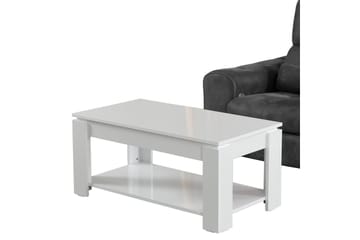 Comfortale Soffbord 104 cm med Förvaring Hylla - Vit - Möbler - Bord & matgrupper - Soffbord