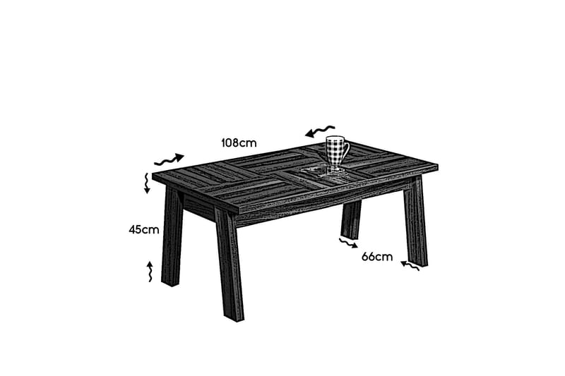 Comfortale Soffbord 108 cm - Valnötsbrun - Soffbord