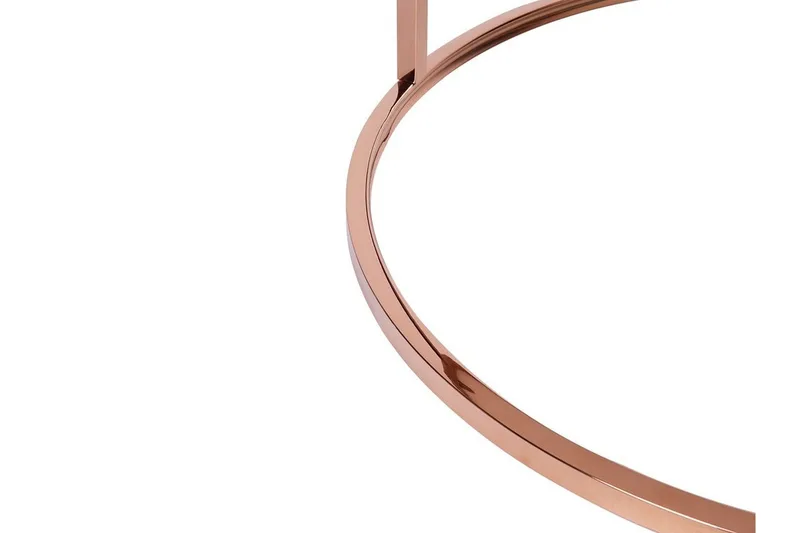 Coralla Soffbord 70 cm Runt Marmormönster - Vit/Koppar - Möbler - Bord & matgrupper - Soffbord