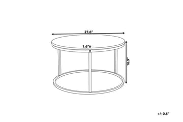 Coralla Soffbord 70 cm Runt Marmormönster - Vit/Koppar - Möbler - Bord & matgrupper - Soffbord