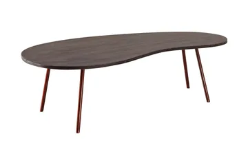 Corkrean Soffbord 122 cm Njurformat - Massivt Trä/Mörkgrå/Koppar - Möbler - Bord & matgrupper - Soffbord