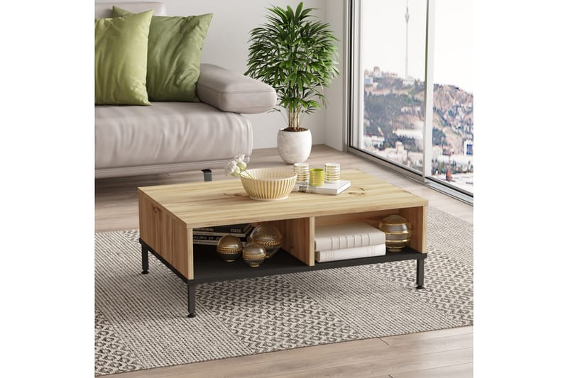 Cranner Soffbord 90 cm - Natur/Svart - Möbler - Bord & matgrupper - Soffbord