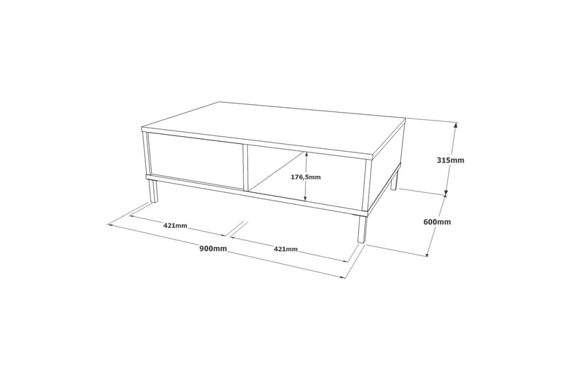 Cranner Soffbord 90 cm - Natur/Svart - Möbler - Bord & matgrupper - Soffbord