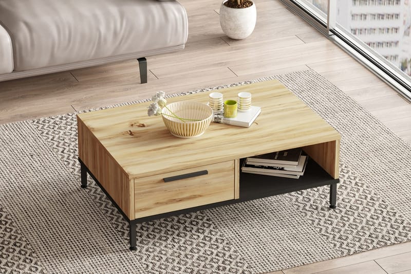 Cranner Soffbord 90 cm - Natur/Svart - Möbler - Bord & matgrupper - Soffbord