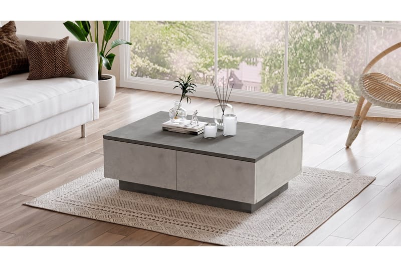 Cranner Soffbord 90 cm - Silver/Antracit - Möbler - Bord & matgrupper - Soffbord