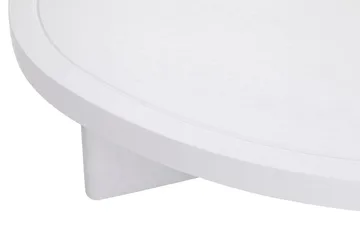 Cream 92 cm Ovalt Soffbord i Trä - Vit - Möbler - Bord & matgrupper - Soffbord