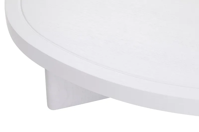 Cream 92 cm Ovalt Soffbord i Trä - Vit - Möbler - Bord & matgrupper - Soffbord