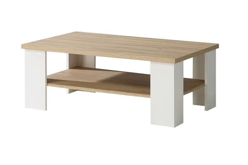 Crumpton soffbord 107 cm - Vit/Brun - Möbler - Bord & matgrupper - Soffbord