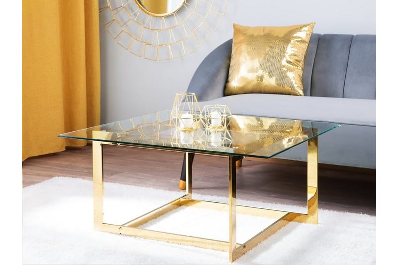 Crystal Soffbord 80 cm - Guld - Möbler - Bord & matgrupper - Soffbord