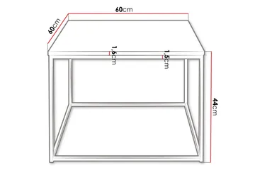Cubosa Soffbord 60 cm - Vit/Svart - Möbler - Bord & matgrupper - Soffbord