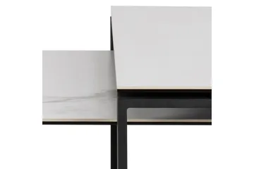Cynthia Rektangulärt Satsbord Soffbord 115 cm i Keramik med Metallben - Vit - Möbler - Bord & matgrupper - Soffbord