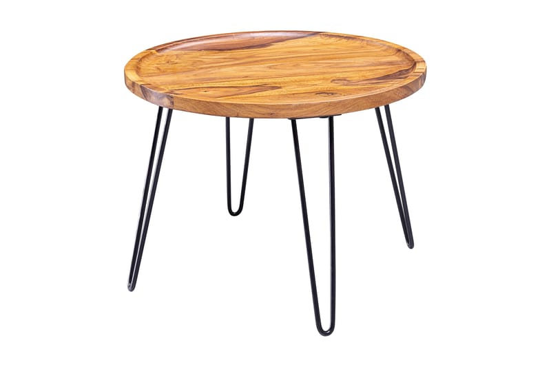 Dannemare Soffbord 60 cm Runt - Massivt Trä/Svart - Möbler - Bord & matgrupper - Soffbord