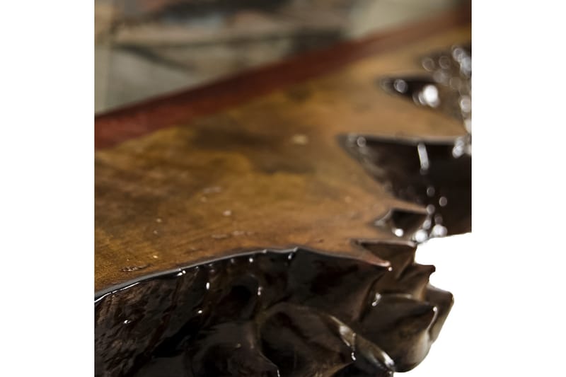 Danusi Soffbord 115 cm med Bild - Mörkbrun - Soffbord