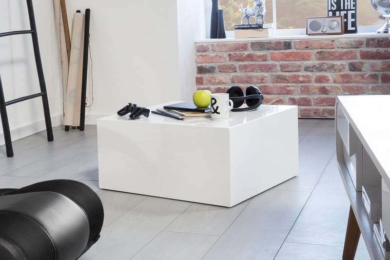 Darey Soffbord 60 cm - Vit Högglans - Möbler - Bord & matgrupper - Soffbord
