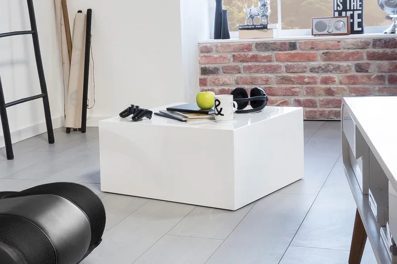 Darey Soffbord 60 cm - Vit Högglans - Möbler - Bord & matgrupper - Soffbord