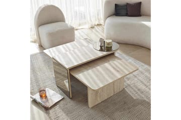 Dasina Satsbord 105 cm - Travertine - Möbler - Bord & matgrupper - Soffbord