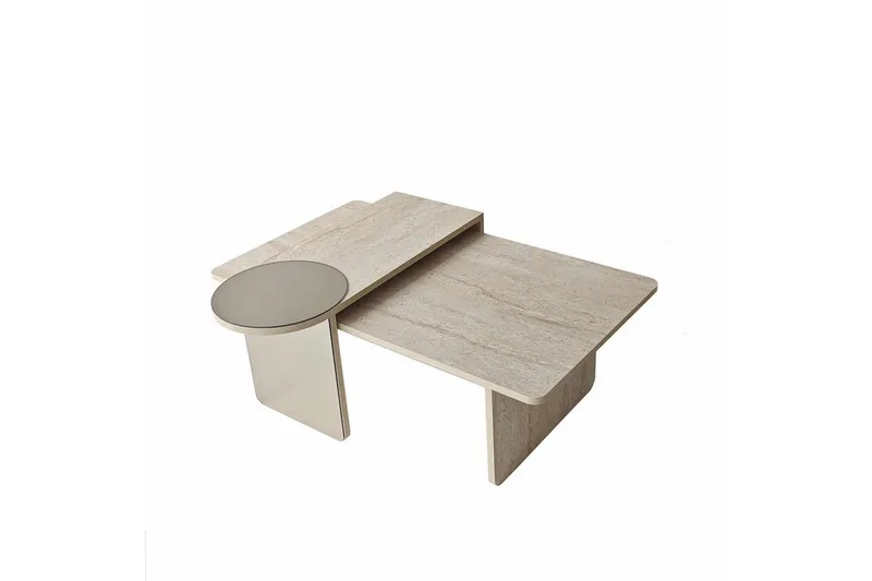 Dasina Satsbord 105 cm - Travertine - Möbler - Bord & matgrupper - Soffbord