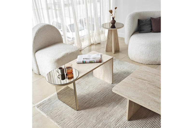 Dasina Satsbord 105 cm - Travertine - Möbler - Bord & matgrupper - Soffbord