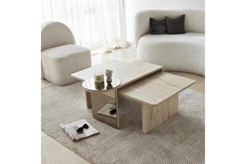 Dasina Satsbord 105 cm - Travertine - Möbler - Bord & matgrupper - Soffbord