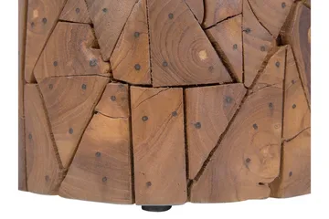 Dawson Runt Soffbord 30 cm i Teak med Mosaikmönster - Brun - Möbler - Bord & matgrupper - Soffbord