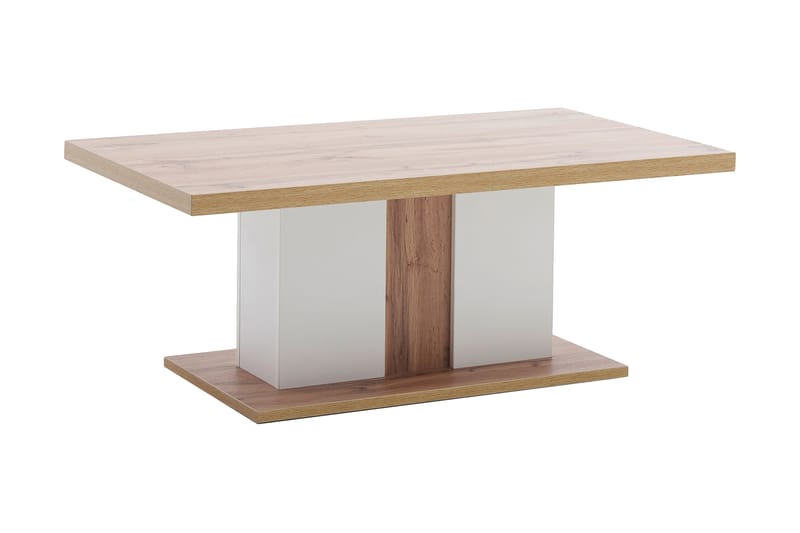 Degaust Soffbord 115 cm - Vit/Ekfärg - Möbler - Bord & matgrupper - Soffbord